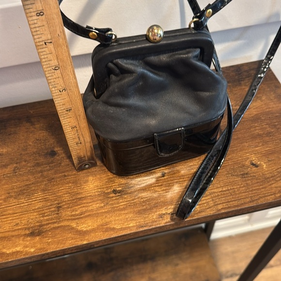 Vintage 80’s Diamicci black crossbody black with two compartments - Picture 3 of 11